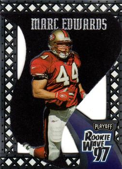 1997 Playoff Contenders - Rookie Wave Pennants Black Felt #26 Marc Edwards Front