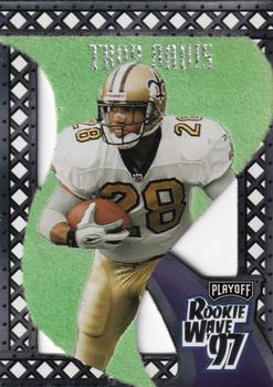 1997 Playoff Contenders - Rookie Wave Pennants Green Felt #15 Troy Davis Front