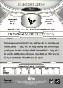 2011 Bowman Sterling #34 Brooks Reed Back