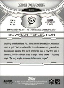 2011 Bowman Sterling #35 Mike Pouncey Back