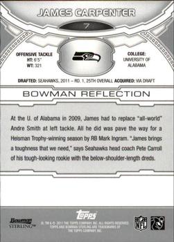 2011 Bowman Sterling #7 James Carpenter Back