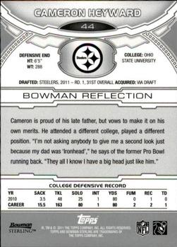 2011 Bowman Sterling #44 Cameron Heyward Back