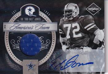 2010 Panini Limited - America's Team Threads Autographs Prime #12 Ed Too Tall Jones Front