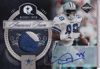 2010 Panini Limited - America's Team Threads Autographs Prime #21 Michael Irvin Front