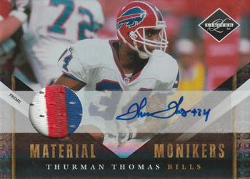 2010 Panini Limited - Material Monikers Prime #49 Thurman Thomas Front