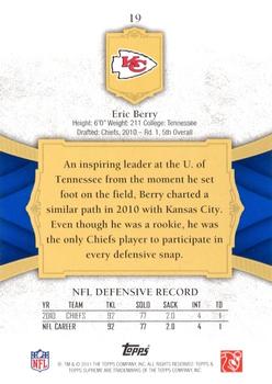 2011 Topps Supreme #19 Eric Berry Back
