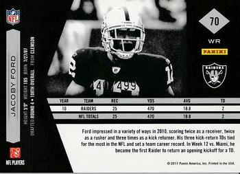 2011 Panini Limited #70 Jacoby Ford Back