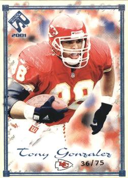 2001 Pacific Private Stock - Blue Framed #46 Tony Gonzalez Front