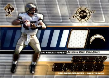 2001 Pacific Private Stock - Game Worn Gear #122 Drew Brees Front