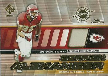 2001 Pacific Private Stock - Game Worn Gear Patch #76 Derrick Alexander Front