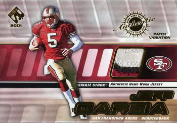 2001 Pacific Private Stock - Game Worn Gear Patch #127 Jeff Garcia Front