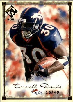 2001 Pacific Private Stock - Gold Framed #30 Terrell Davis Front