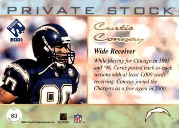 2001 Pacific Private Stock - Gold Framed #83 Curtis Conway Back