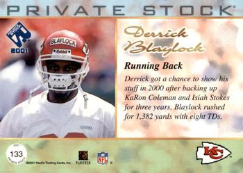 2001 Pacific Private Stock - Gold Framed #133 Derrick Blaylock Back