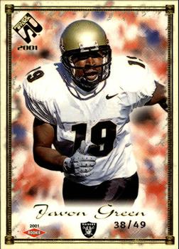 2001 Pacific Private Stock - Gold Framed #150 Javon Green Front