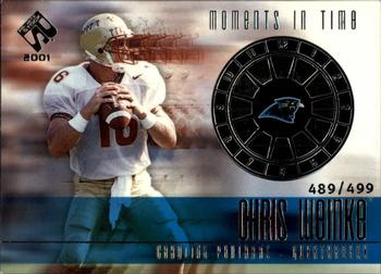 2001 Pacific Private Stock - Moments In Time #3 Chris Weinke Front