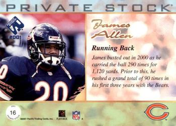 2001 Pacific Private Stock - Premiere Date #16 James Allen Back
