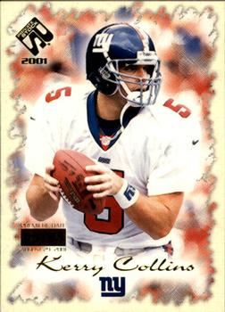 2001 Pacific Private Stock - Premiere Date #63 Kerry Collins Front