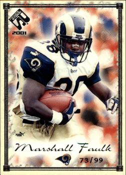 2001 Pacific Private Stock - Silver Framed #80 Marshall Faulk Front