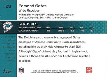 2011 Topps Precision #128 Edmond Gates Back
