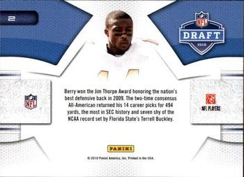 2010 Panini Prestige - NFL Draft #2 Eric Berry  Back