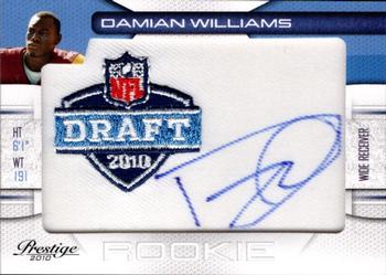 2010 Panini Prestige - NFL Draft Autographed Patch Draft Logo #26 Damian Williams  Front