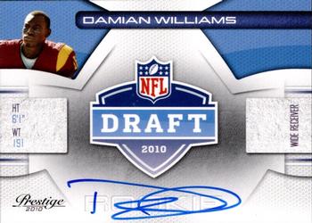 2010 Panini Prestige - NFL Draft Autographs #26 Damian Williams  Front