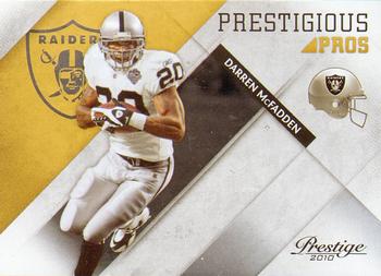 2010 Panini Prestige - Prestigious Pros Gold #10 Darren McFadden  Front