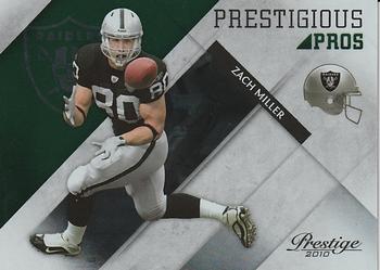 2010 Panini Prestige - Prestigious Pros Green #50 Zach Miller  Front