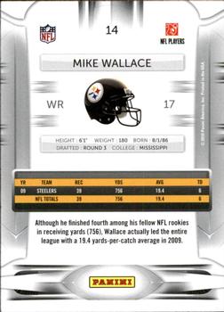 2010 Panini Prestige - Rookie Review #14 Mike Wallace  Back