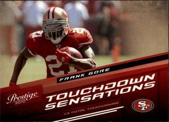 2010 Panini Prestige - Touchdown Sensations #5 Frank Gore  Front