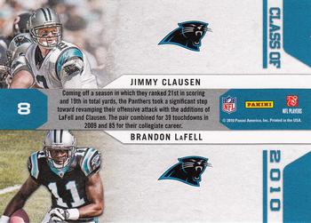2010 Playoff Contenders - Draft Class #8 Brandon LaFell / Jimmy Clausen  Back