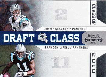 2010 Playoff Contenders - Draft Class #8 Brandon LaFell / Jimmy Clausen  Front