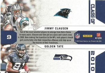 2010 Playoff Contenders - Draft Class #9 Golden Tate / Jimmy Clausen  Back