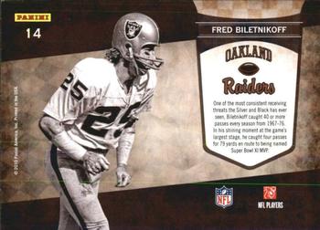 2010 Playoff Contenders - Legendary Contenders #14 Fred Biletnikoff  Back