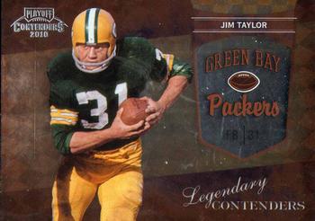 2010 Playoff Contenders - Legendary Contenders #23 Jim Taylor  Front