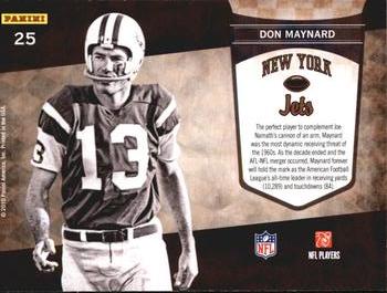 2010 Playoff Contenders - Legendary Contenders #25 Don Maynard  Back