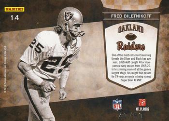 2010 Playoff Contenders - Legendary Contenders Black #14 Fred Biletnikoff  Back