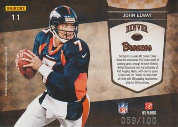 2010 Playoff Contenders - Legendary Contenders Gold #11 John Elway  Back