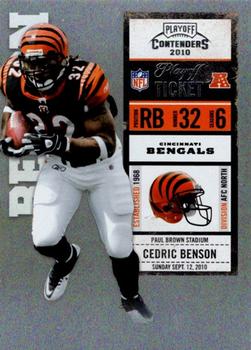 2010 Playoff Contenders - Playoff Ticket #020 Cedric Benson  Front