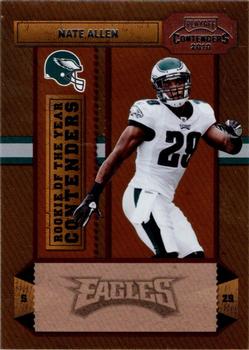 2010 Playoff Contenders - ROY Contenders #21 Nate Allen  Front