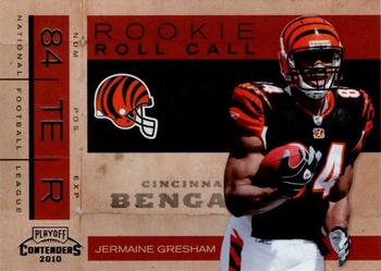2010 Playoff Contenders - Rookie Roll Call #13 Jermaine Gresham  Front
