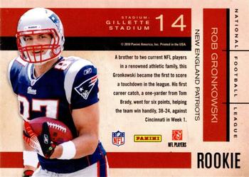 2010 Playoff Contenders - Rookie Roll Call #14 Rob Gronkowski  Back