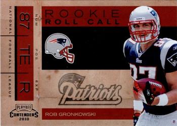 2010 Playoff Contenders - Rookie Roll Call #14 Rob Gronkowski  Front