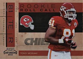 2010 Playoff Contenders - Rookie Roll Call #20 Tony Moeaki  Front