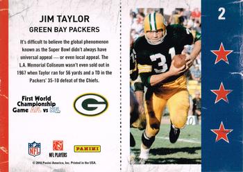 2010 Playoff Contenders - Super Bowl Ticket #2 Jim Taylor  Back