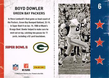 2010 Playoff Contenders - Super Bowl Ticket #6 Boyd Dowler  Back