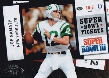 2010 Playoff Contenders - Super Bowl Ticket #7 Joe Namath  Front