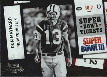 2010 Playoff Contenders - Super Bowl Ticket #8 Don Maynard  Front