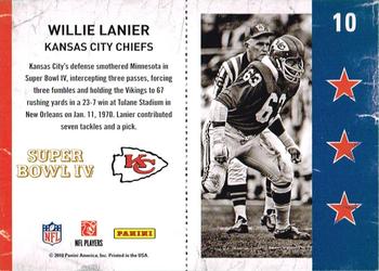 2010 Playoff Contenders - Super Bowl Ticket #10 Willie Lanier  Back